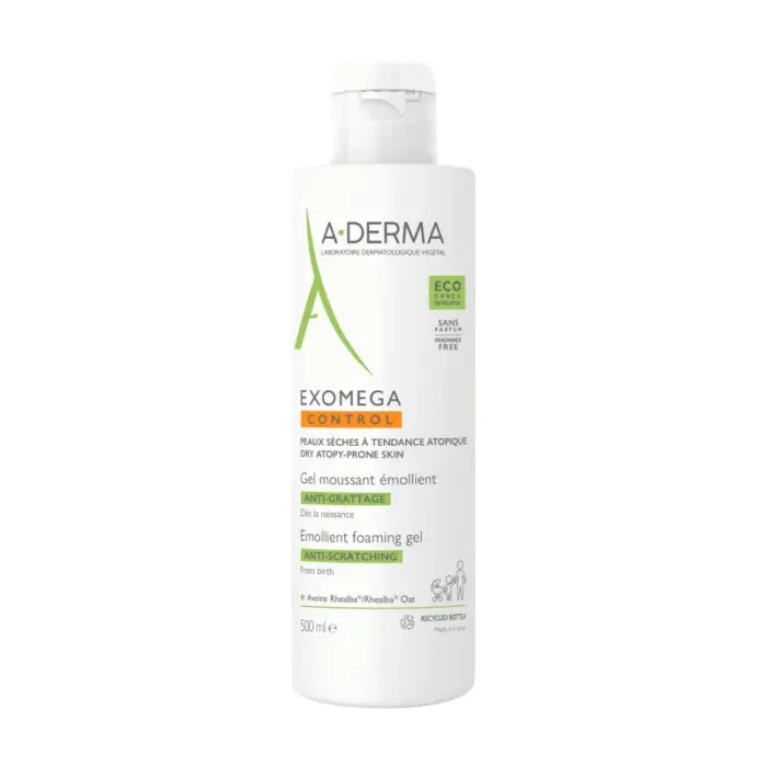 a derma exomega gel moussant emollient 500ml