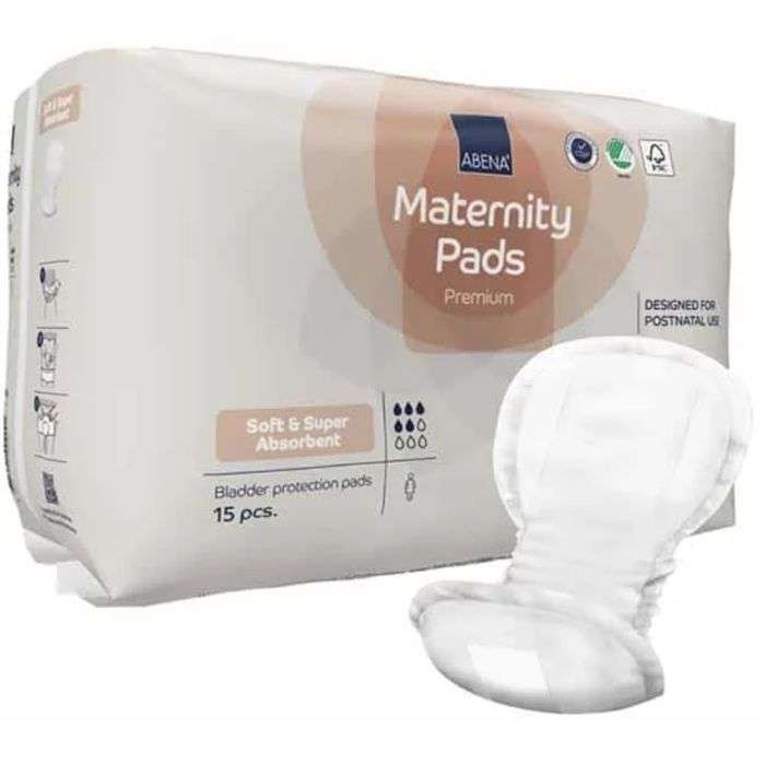 abena abena maternity pads premium soft et super absorbant 15 pieces couches et slips maternite