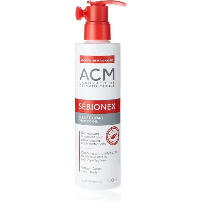 acm sebionex gel nettoyant 200 ml
