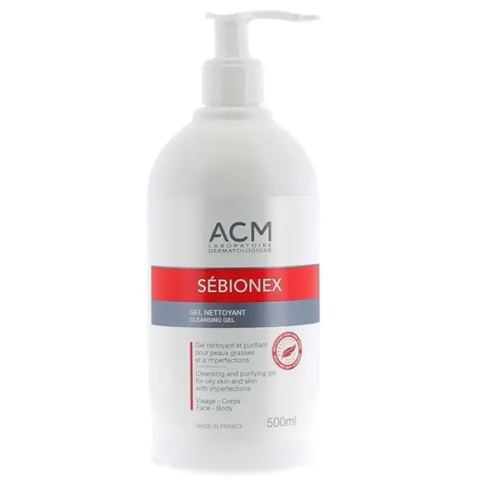 acm sebionex gel nettoyant peaux grasses et a imperfections 500 ml