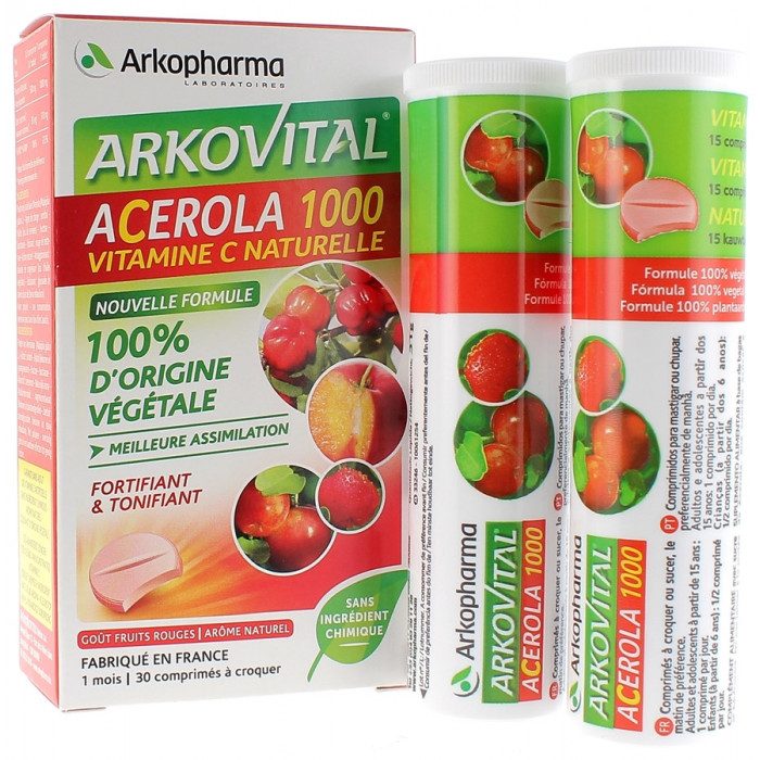 arkopharma arkopharma acerola 1000 vitamine et forme