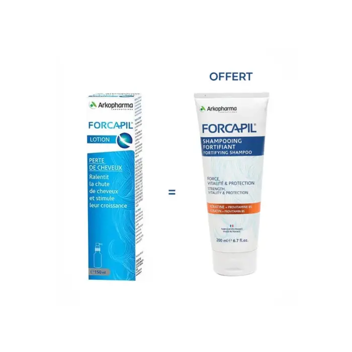 arkopharma forcapil lotion anti chute 150 ml achete forcapil shampooing 200 ml offert