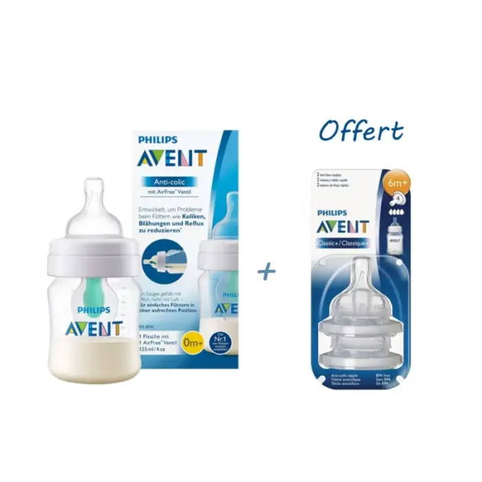 avent biberon anti colic 125 ml achete avent 2 tetines classic 6m offertes