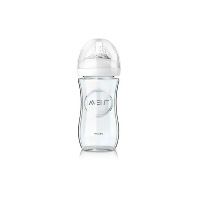 avent biberon natural en verre anti colique 1m 240 ml
