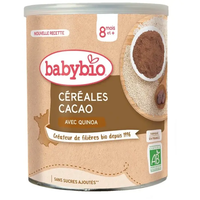 babybio cereales cacao avec quinoa 220g