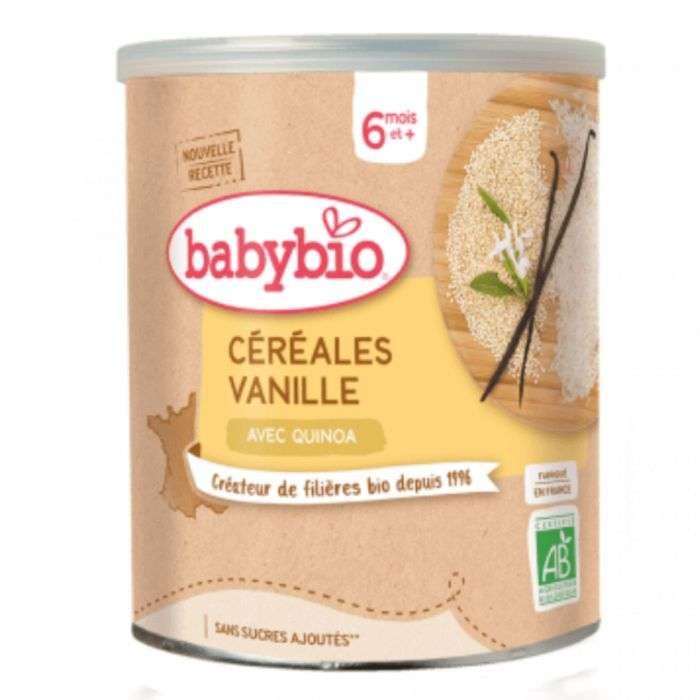 babybio cereales vanille avec quinoa 220g 6 mois et