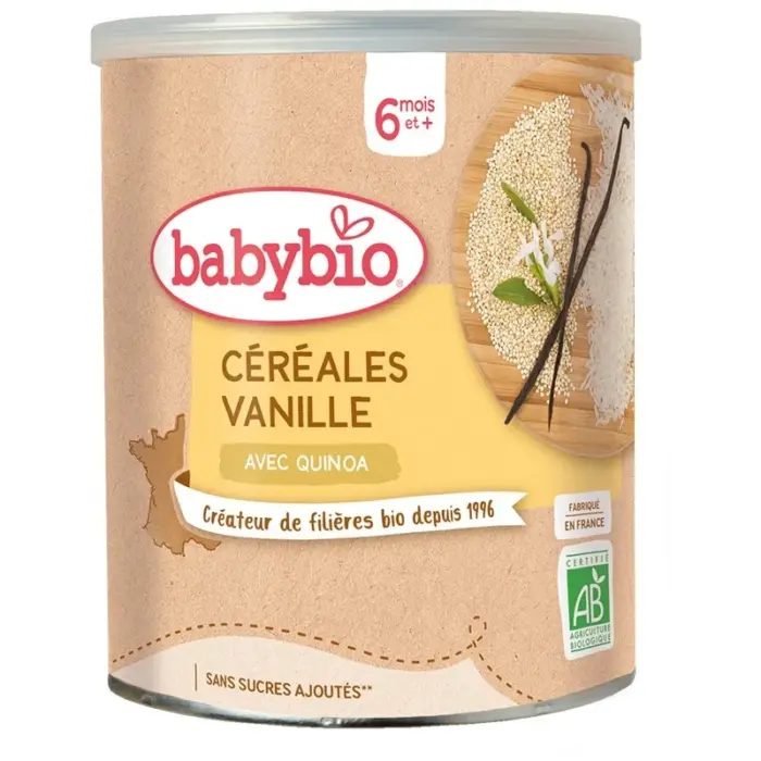 babybio cereales vanille avec quinoa 220g