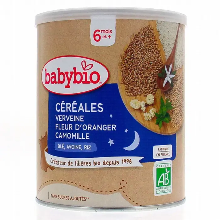 babybio cereales verveine fleur doranger camomille 220g