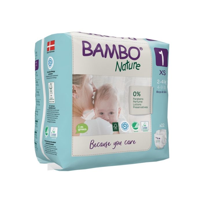 bambo nature bambo nature couches bebe 1 xs 2 4 kg 22 unites couches