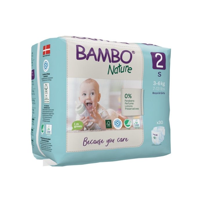 bambo nature bambo nature couches bebe 2 s 3 6 kg 30 unites couches
