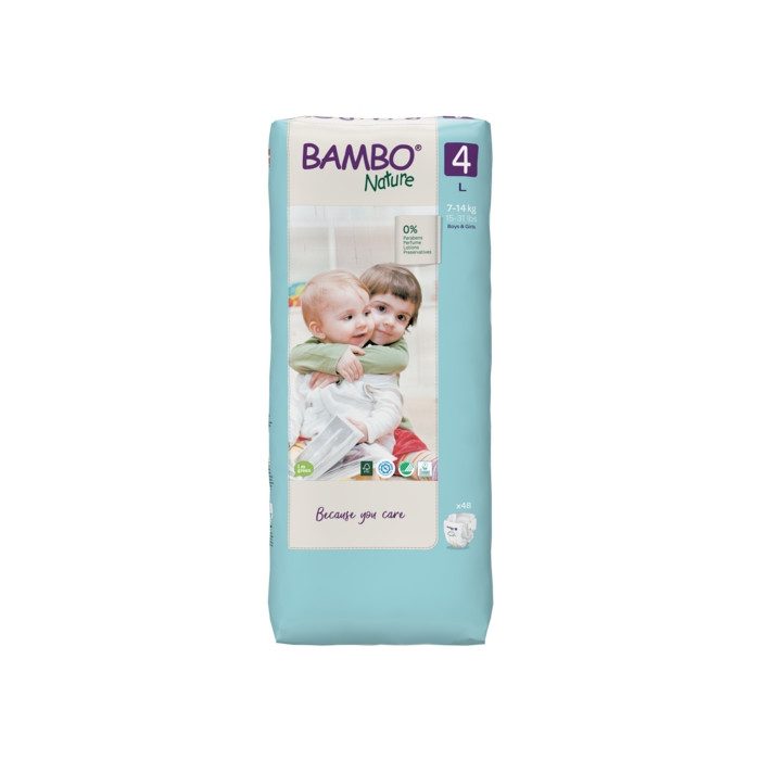 bambo nature bambo nature couches bebe 4 l 7 14 kg 48 unites couches