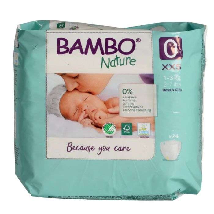 bambo nature couches taille 0 xxs 1 3 kg 24 unites