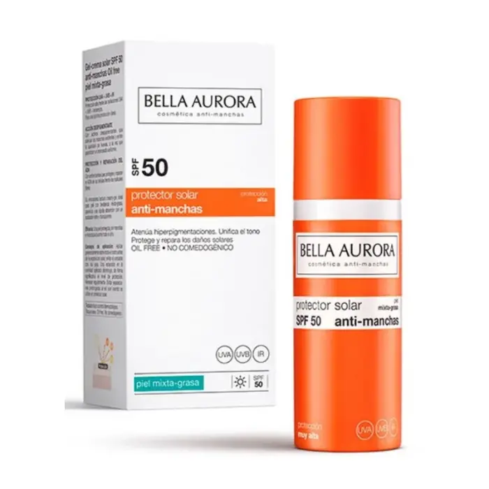 bella aurora gel solaire anti tache spf 50 50ml