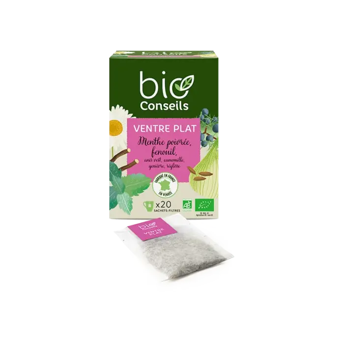 bio conseils tisane bio infusion ventre plat