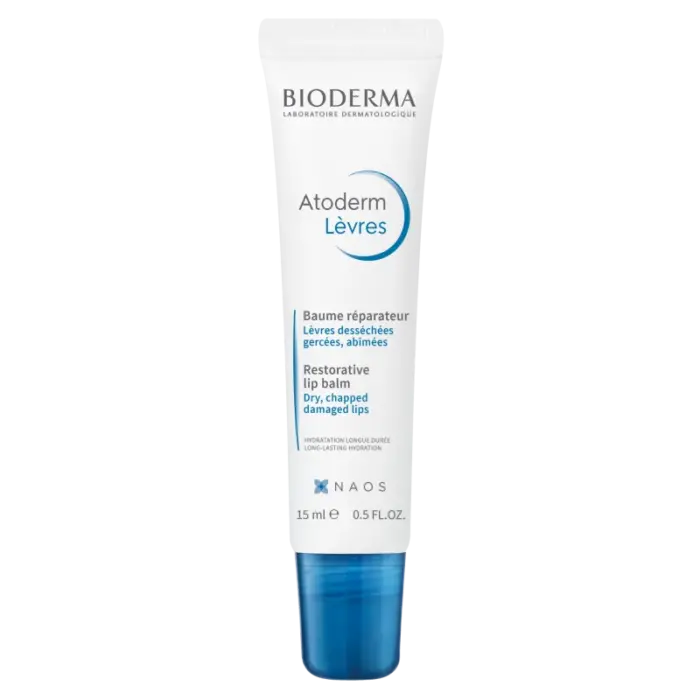 bioderma atoderm baume levres 15ml nourrit et apaise les levres gercees