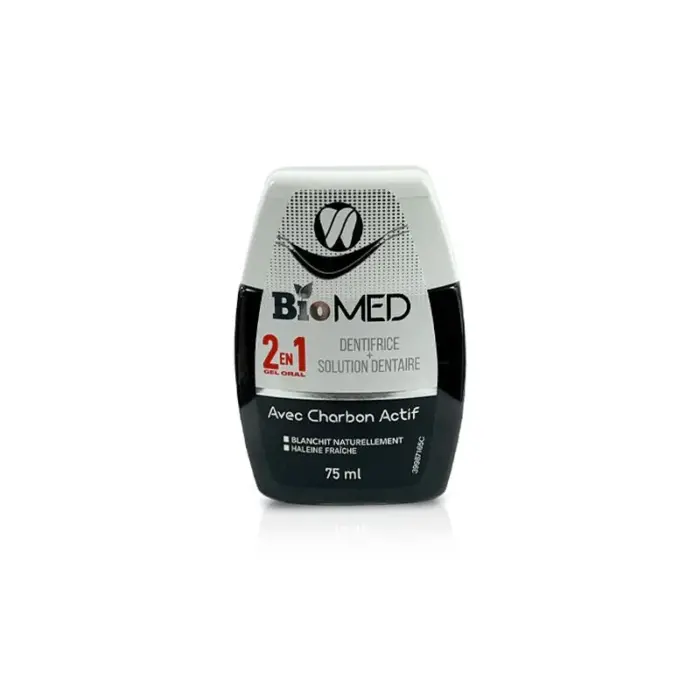 biomed gel oral 2en1 avec charbon active 75ml