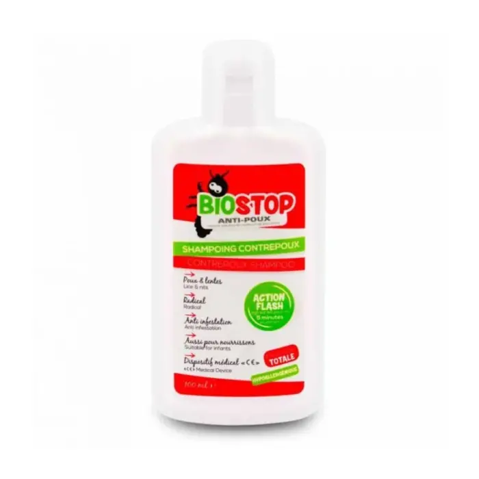 biostop contrepoux shampooing action flash 5min 100ml