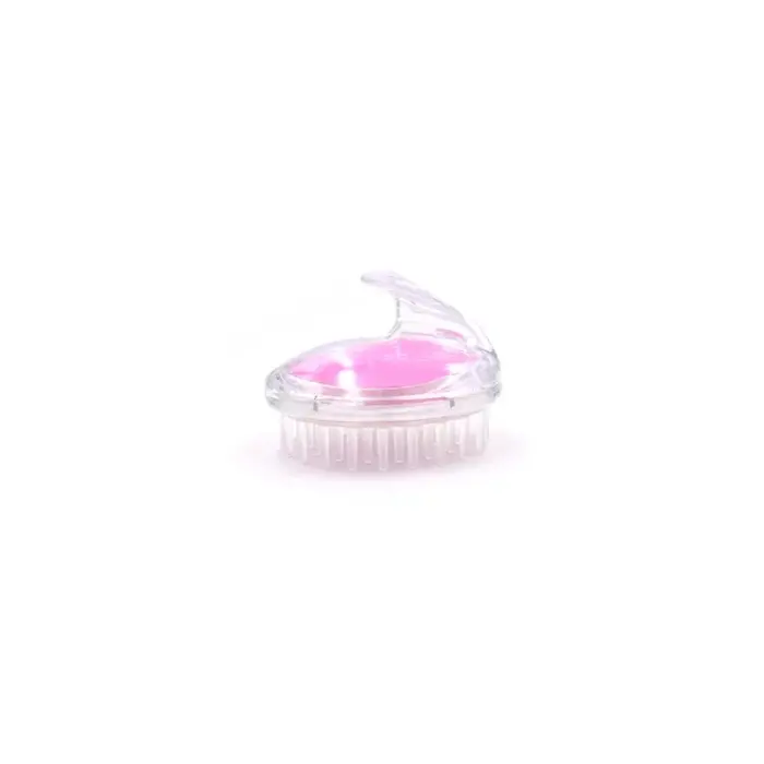 brosse de massage du cuir chevelu en silicone bleu