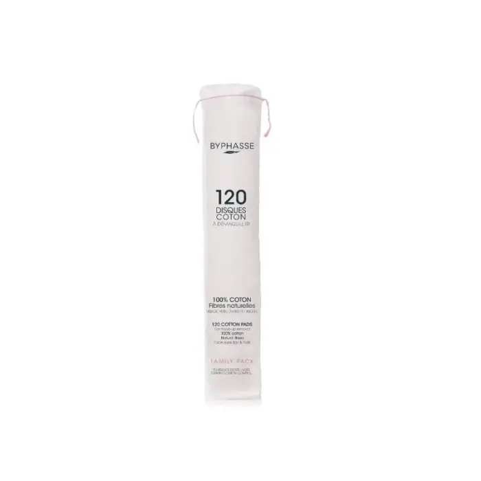 byphasse 120 disques coton demaquillants