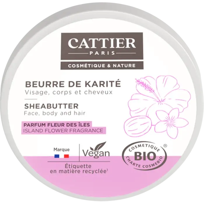 cattier beurre de karite fleur des iles 100g