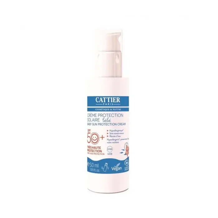 cattier creme protection solaire bebe spf 50 bio 50 ml