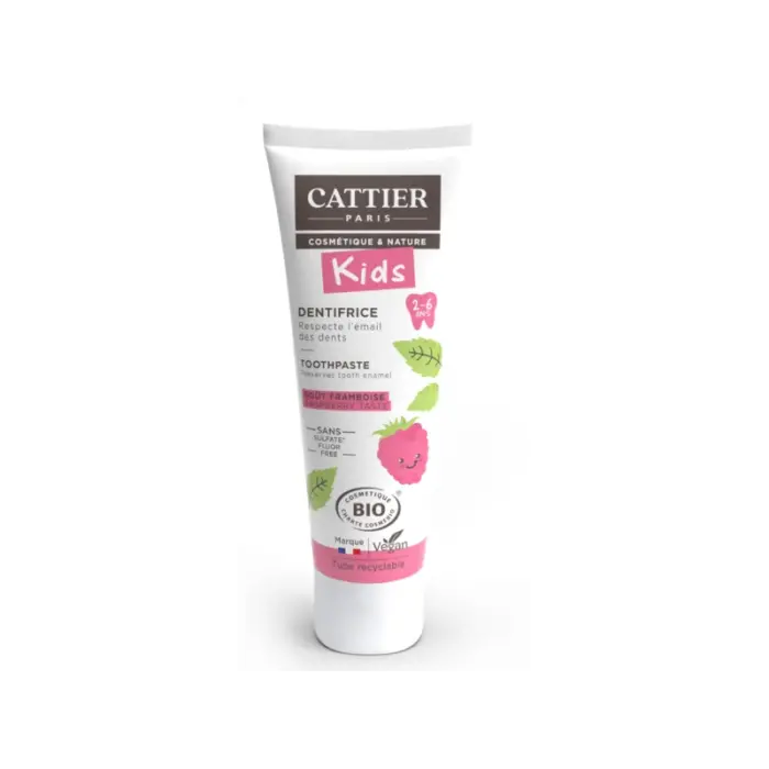 cattier dentifrice 2 6 ans gout framboise 50ml