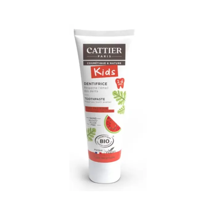 cattier dentifrice 2 6 ans gout pasteque 50ml