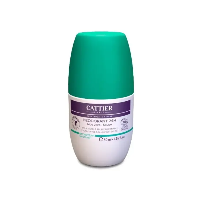 cattier deodorant 24h roll on anti traces 50 ml