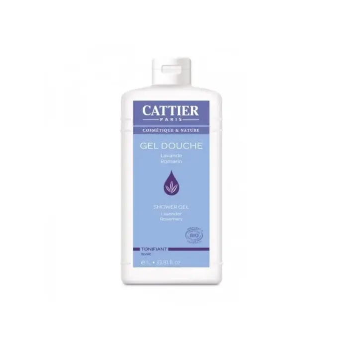 cattier gel douche tonifiant lavande romarin 1l
