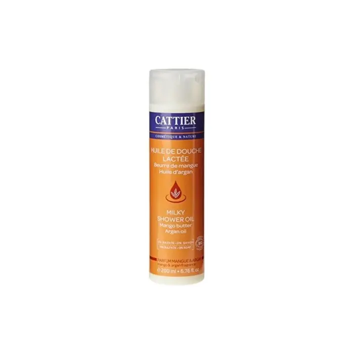 cattier huile de douche lactee parfum mangue argan