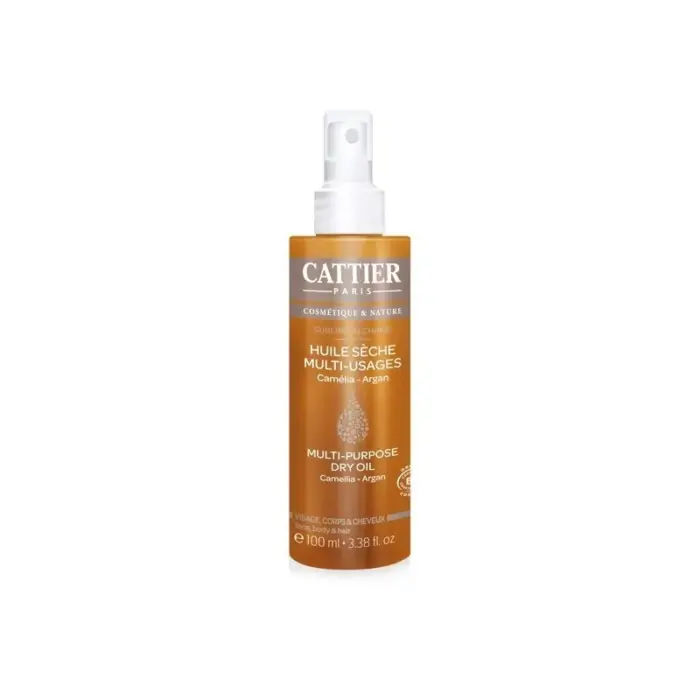 cattier huile seche multi usages visage corps cheveux 100 ml
