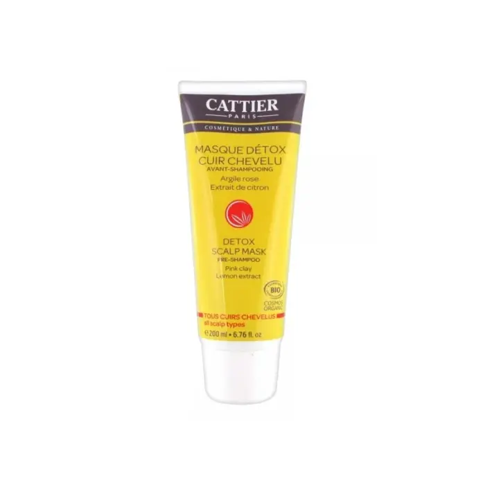 cattier masque detox cuir chevelu avant shampooing