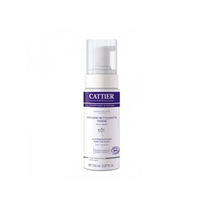 cattier mousse nettoyante visage nuage celeste 150ml