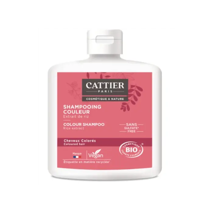 cattier shampooing couleur 0 sulfate cheveux colores 250 ml