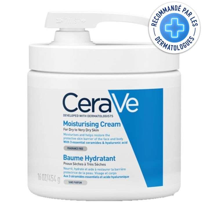 cerave cerave baume hydratant avec pompe 454 g hydratation corps