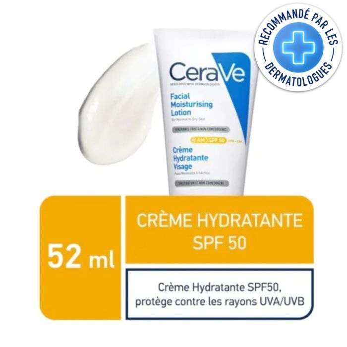 cerave cerave creme hydratante visage spf 50 cremes jour