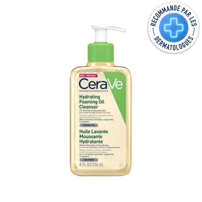 cerave cerave huile lavante moussante hydratante 236 ml nettoyants visage