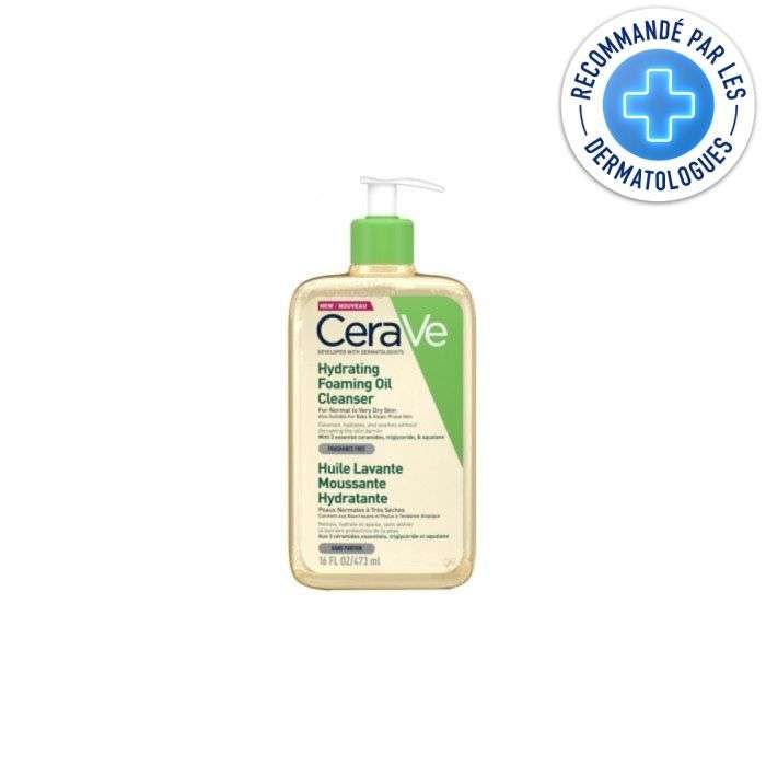 cerave cerave huile lavante moussante hydratante 473 ml nettoyants visage