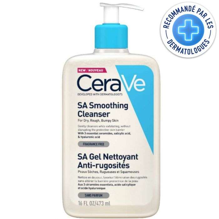 cerave cerave sa gel nettoyant anti rugosites 473 ml nettoyants visage