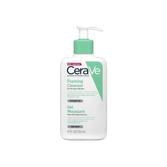 cerave gel moussant peaux normales a grasses 236ml
