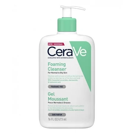 cerave gel moussant peaux normales a grasses 473ml