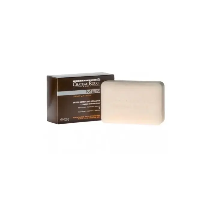 chateau rouge men savon nettoyant de rasage peaux noires mates et metissees 100g