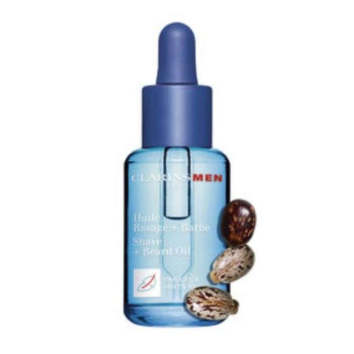 clarins clarins men huile rasage barbe 30 ml visage et corps