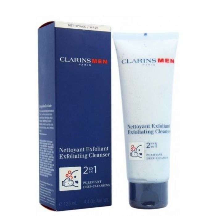 clarins clarins men nettoyant exfoliant 2 en 1 purifiant 125 ml visage et corps