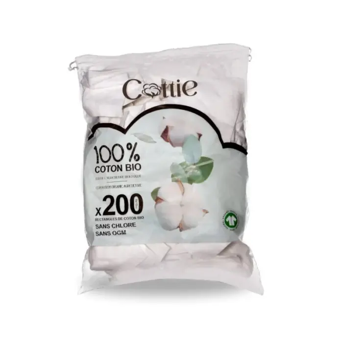 cottie 200 rectangles de coton 100 bio
