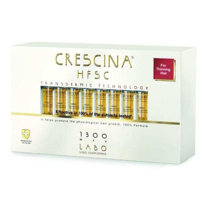 crescina crescina hfsc 1300 homme labo pour les cheveux clairsemes serum et huiles