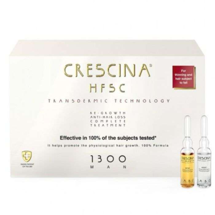 crescina crescina hfsc 1300 homme re growth traitement complet anti chute de cheveux serum et huiles