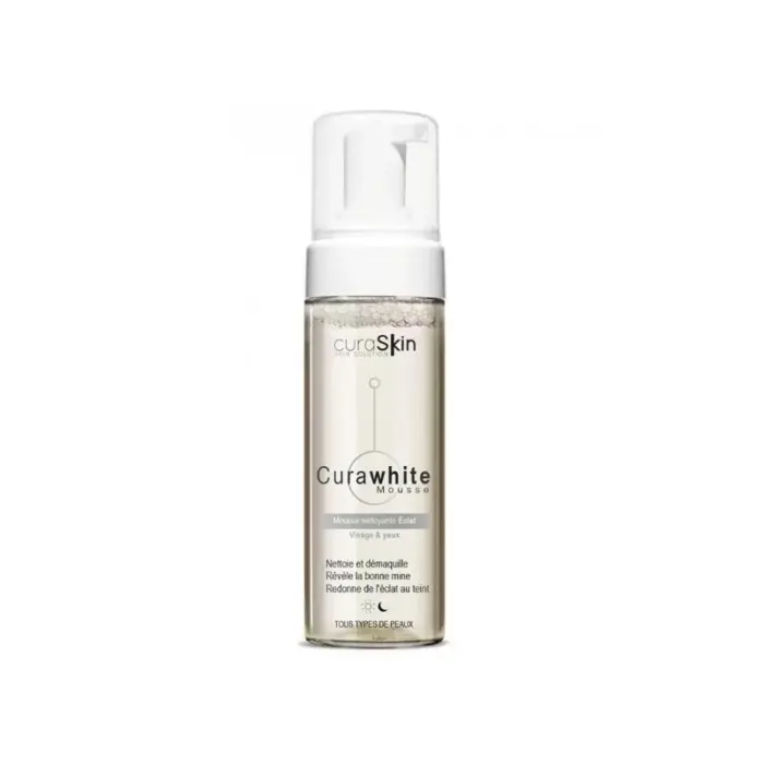 curaskin curawhite mousse nettoyant eclat 150ml