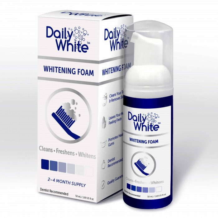 daily white daily white mousse nettoyante et blanchissante 50 ml produits de blanchiment