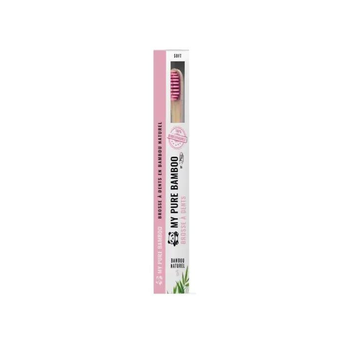denti smile brosse a dent bambou medium rose